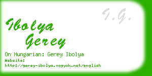 ibolya gerey business card